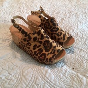 Leopard Print Wedges